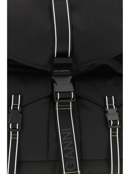 Ganni Re-tech Backpack - Black