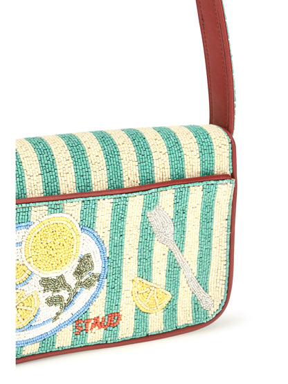 Staud Tommy Beaded Shoulder Bag - Summer Lobster