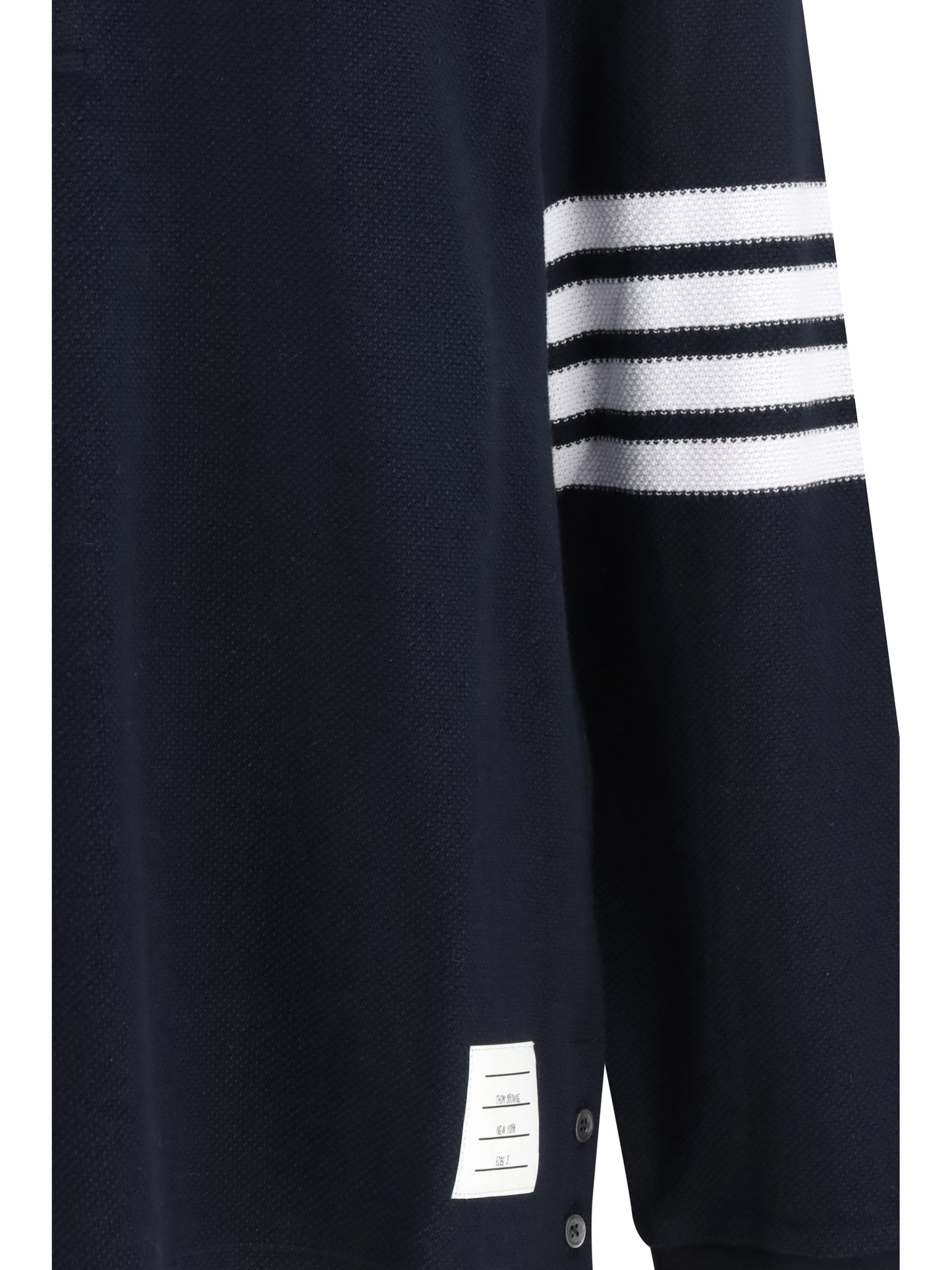 THOM BROWNE Piqué long-sleeve Polo