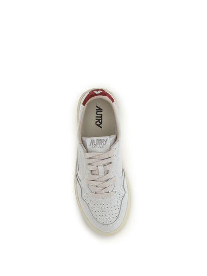 Autry Medalist Low leather Sneakers - Wht/Deepclaret