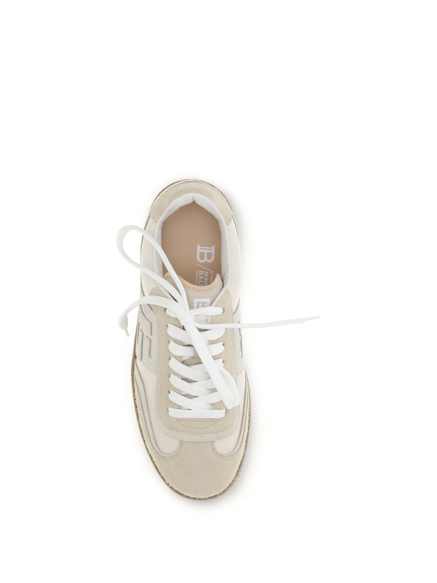 BALMAIN Swan Sneakers in deerskin leather