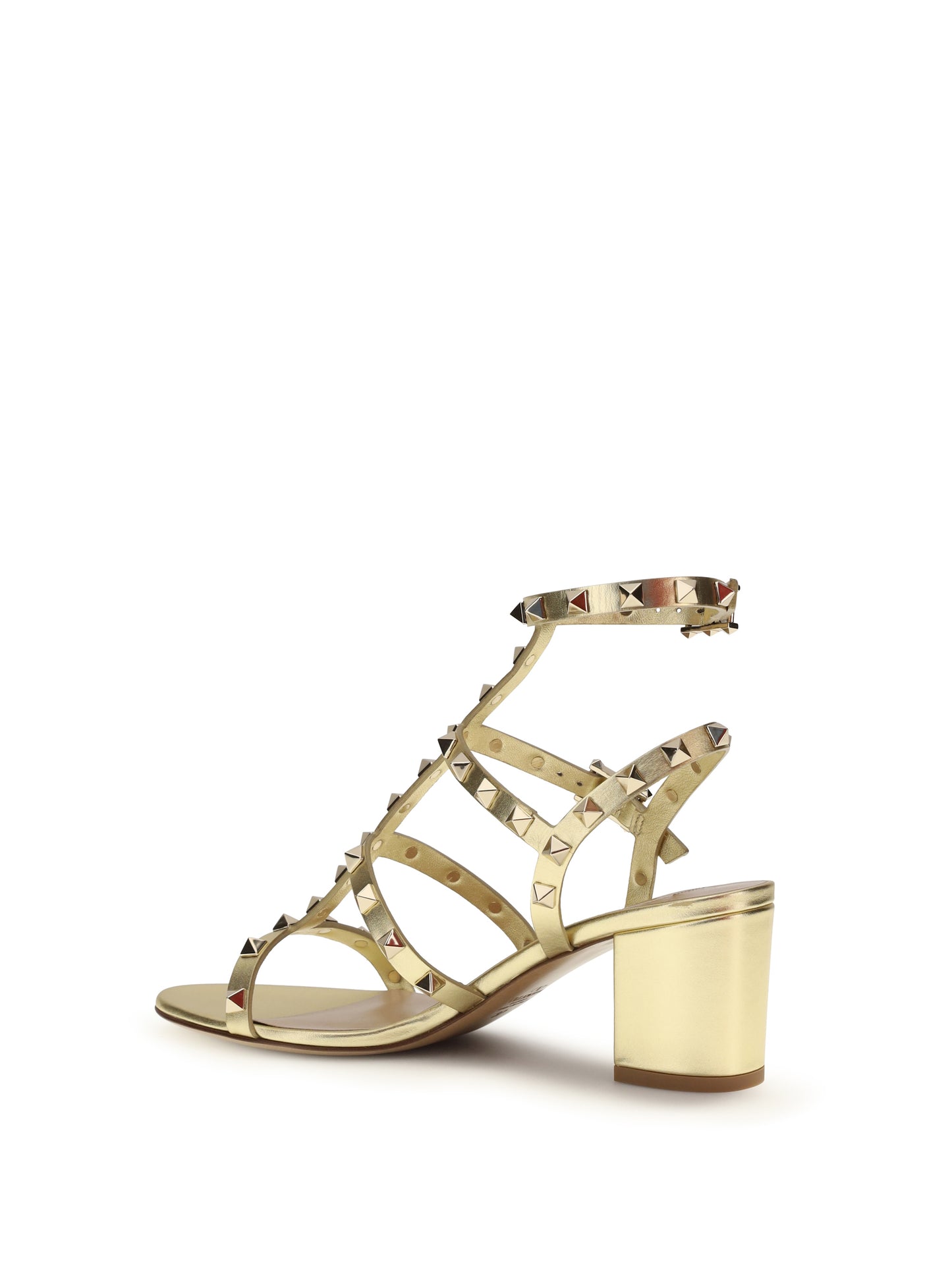 VALENTINO GARAVANI Rockstud Sandals laminated leather
