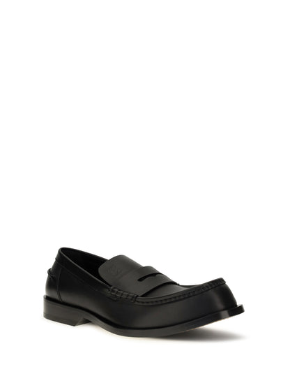 Loewe Bobine polished calfskin Loafers - Black