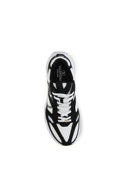 VALENTINO GARAVANI Demivee mesh and suede Sneakers