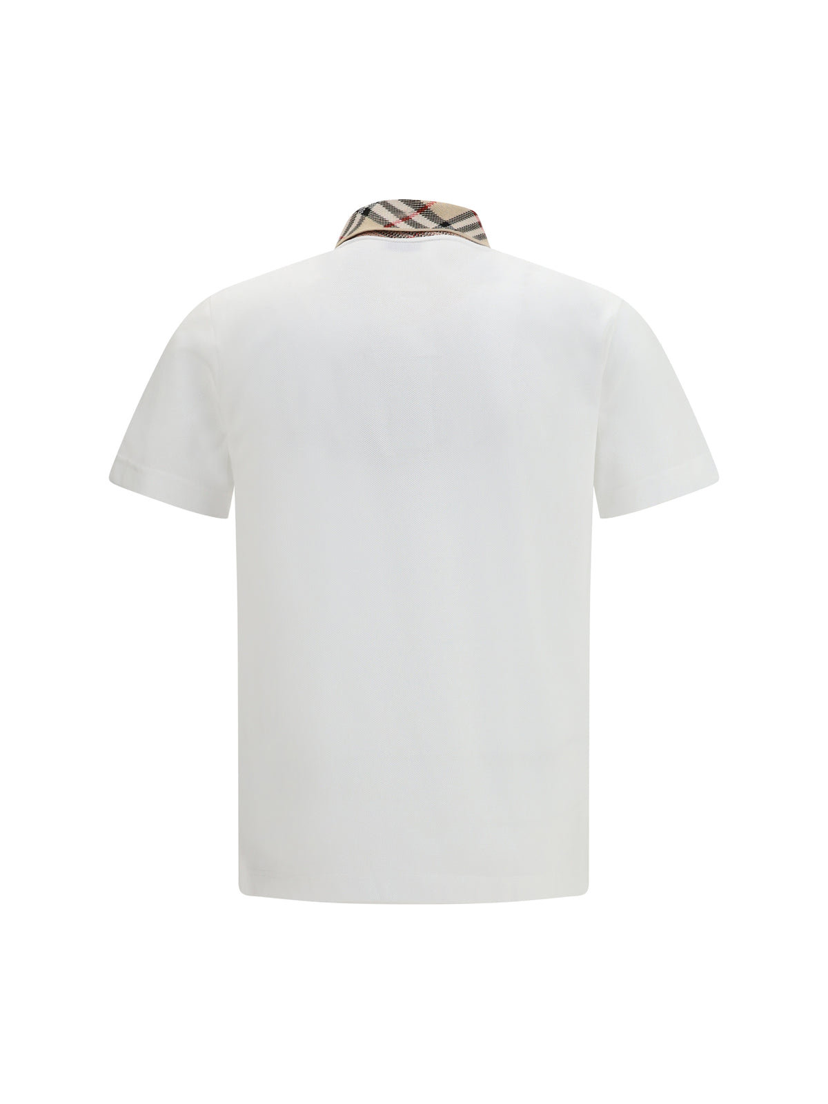 Burberry Cotton Check collar Polo - Chalk