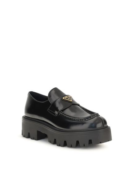 Prada Brushed leather Loafers - Black