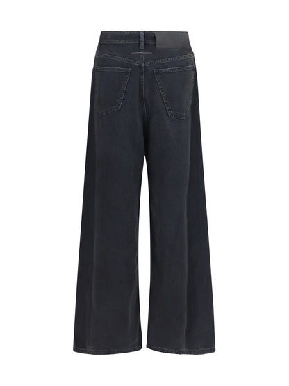 MM6 Maison Margiela Straight-leg stretch denim Jeans - Black