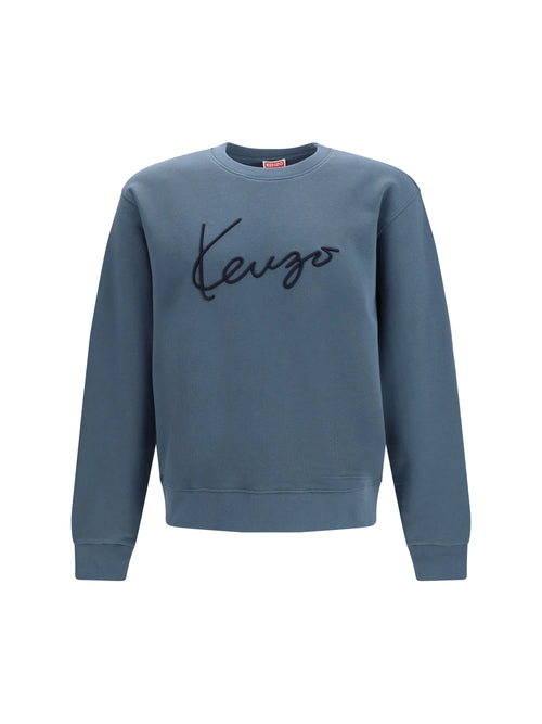 Kenzo Kenzo signature embroidered cotton Sweatshirt - Anthracite