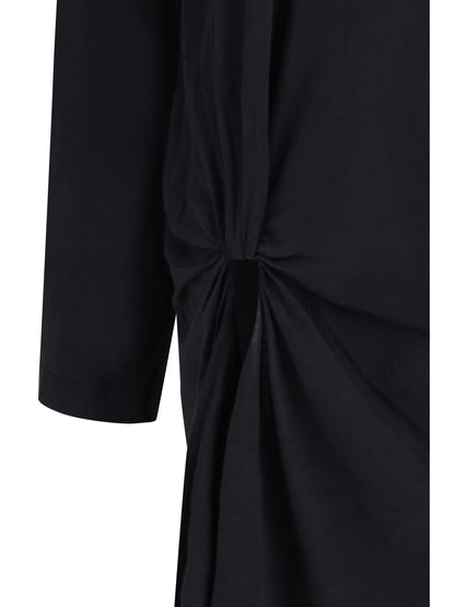 Balenciaga Twisted-knot cotton Dress - Black