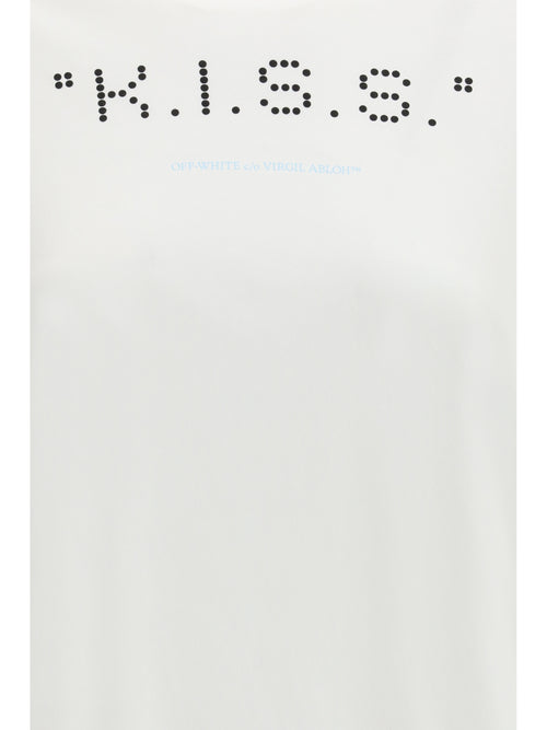Off-White Kiss Quote T-shirt - White-Black