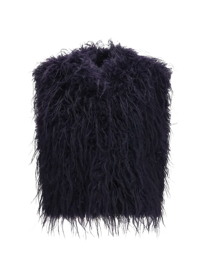 Forte_forte Eco Mongolia faux fur Vest - Notte