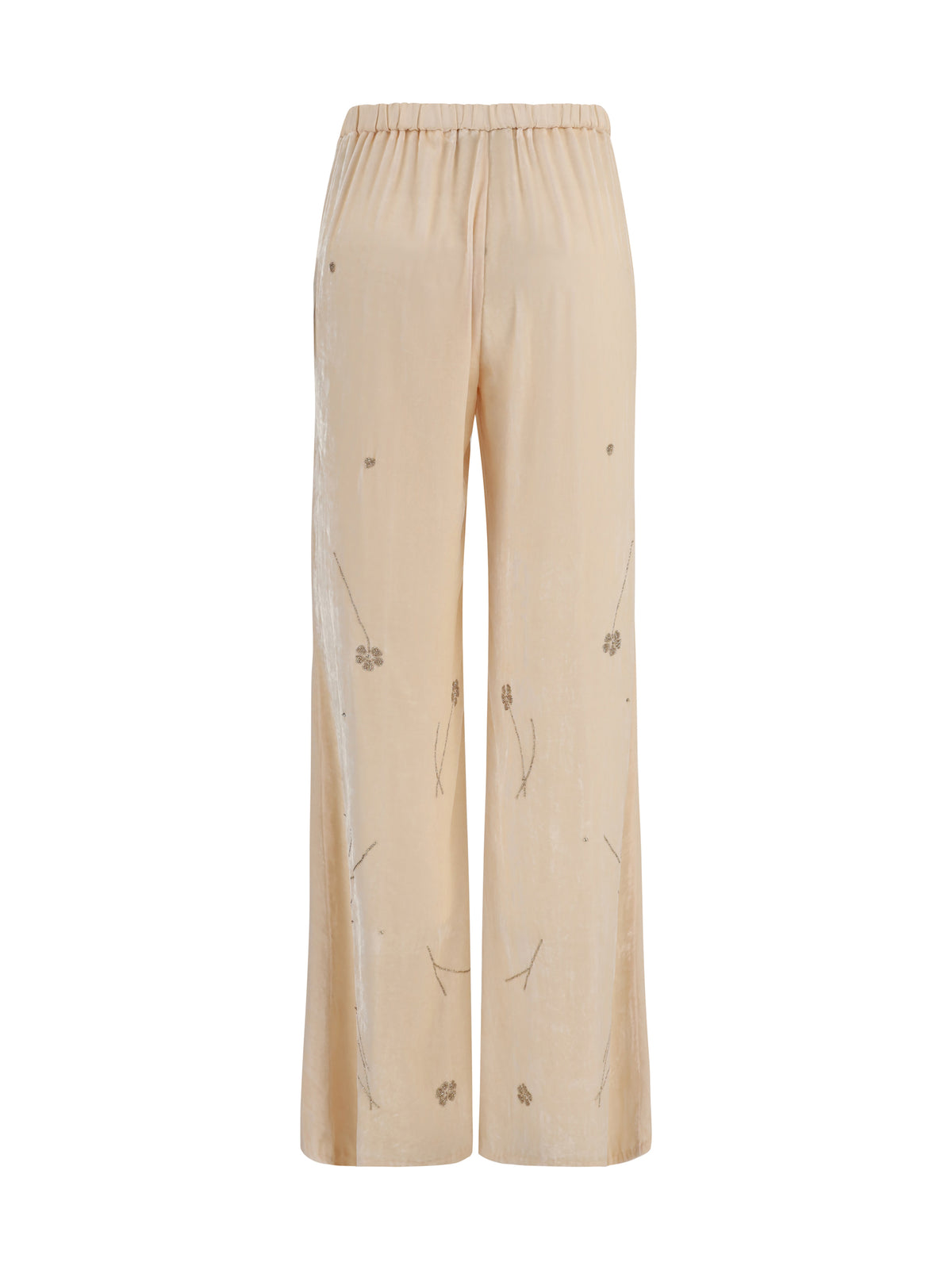 Forte_forte Fleurs d’Orient embroidered crushed velvet Pants - Loto