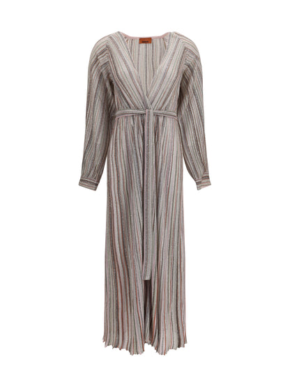 Missoni Long sequin Cardigan Dress - Pink Tones