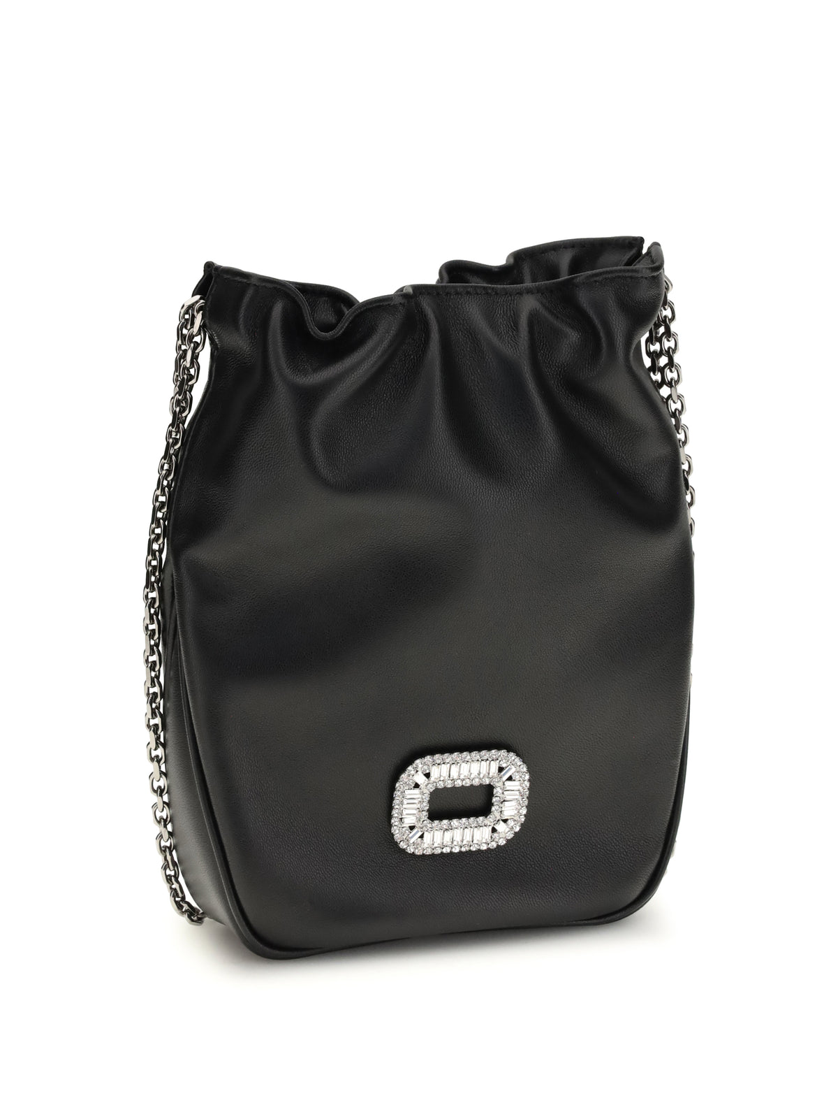 Roger Vivier Nano Pilgrim Bucket Bag - Black