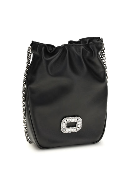 Roger Vivier Nano Pilgrim Bucket Bag - Black