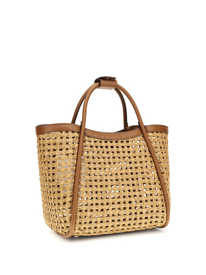 MAX MARA Raffia Marine Tote Bag