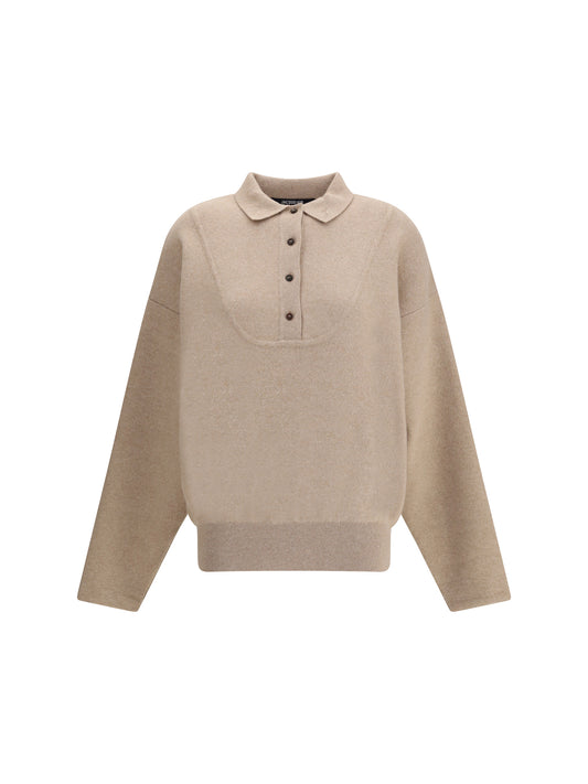 JACQUEMUS Polo Sweater la maille vareuse pallone