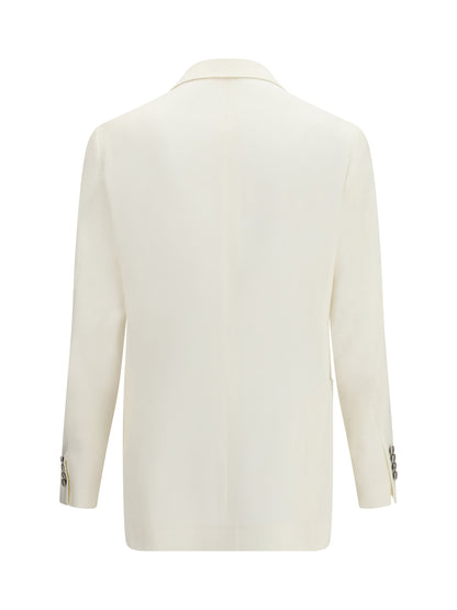 BRUNELLO CUCINELLI Single-breasted linen Blazer