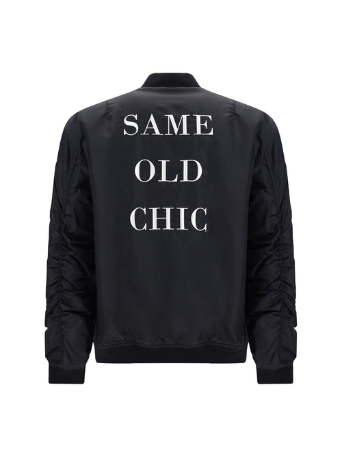 Moschino Zip-Up Bomber Jacket - Multi Black  555