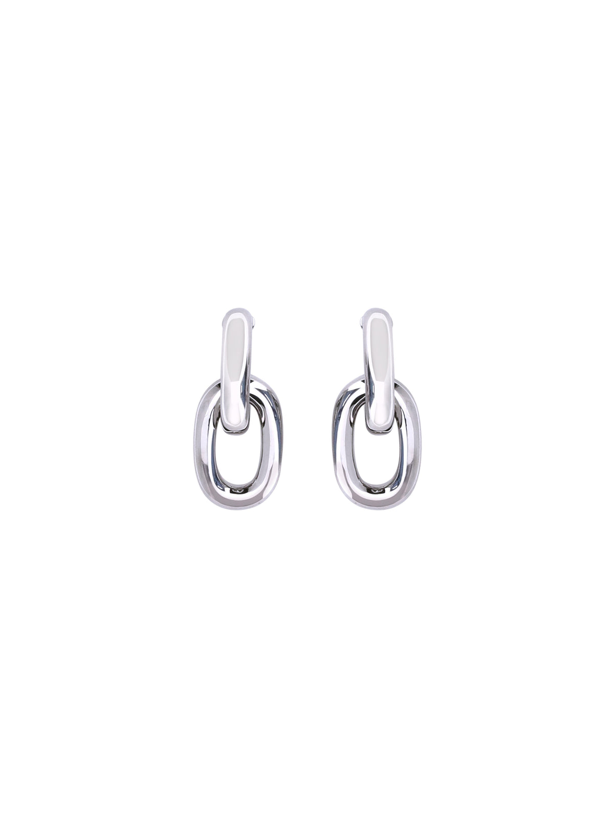 Rabanne Double XL Link Earrings - Silver
