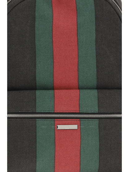 Gucci Large Web Backpack - Nika Blk Vrv/Blk/T.G