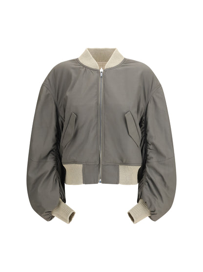 Rick Owens Secchia Flight Bomber in lamb leather - Sand/Euca