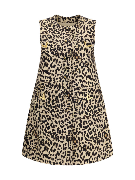 VALENTINO Leopard-print long Dress