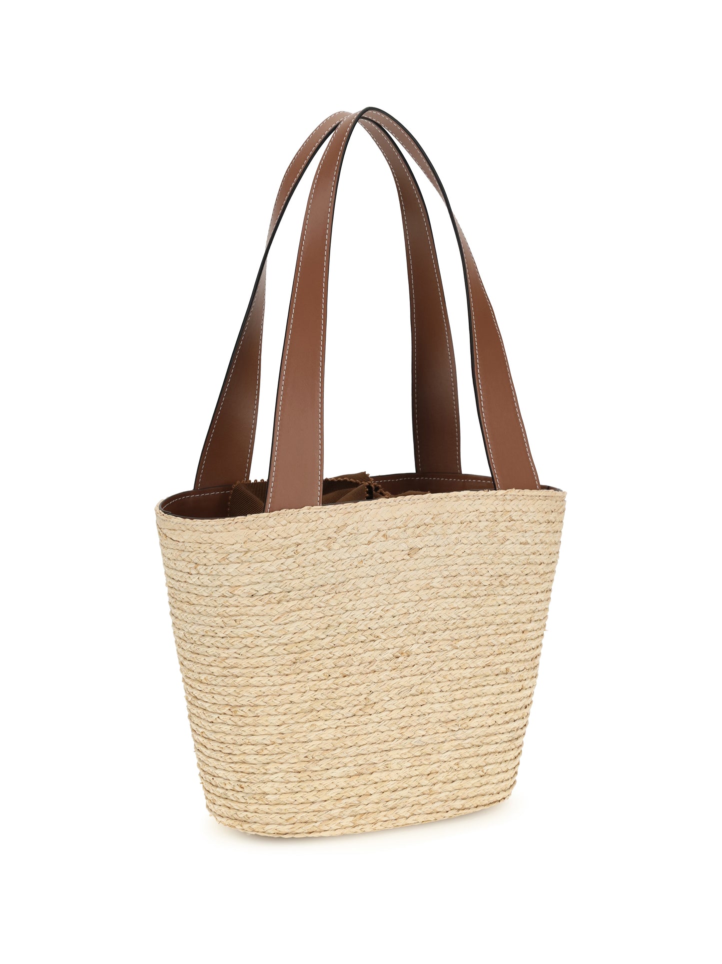ROGER VIVIER Mini Viv’ Skate raffia Bucket Bag