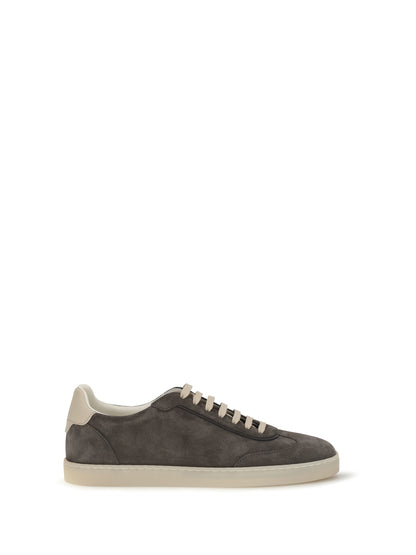Brunello Cucinelli Suede Sneakers - Antracite+Avorio+Lavagna