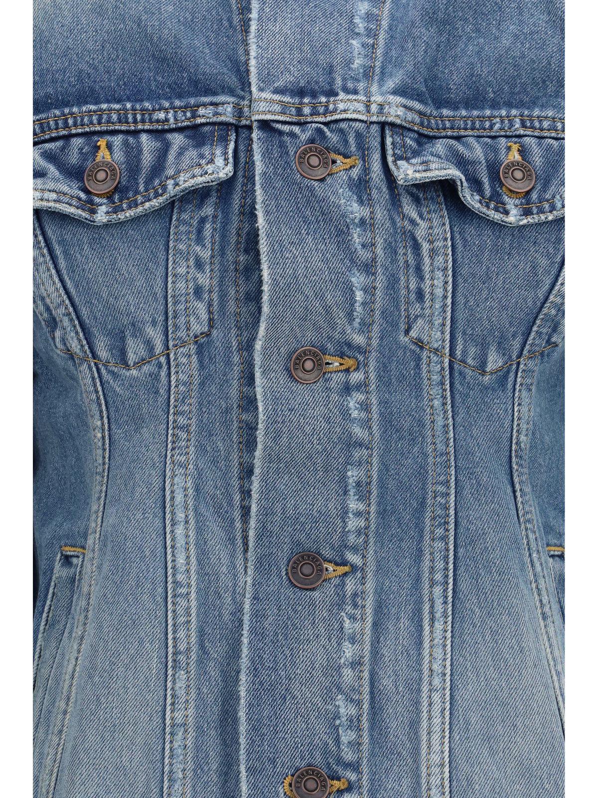 Balenciaga Hourglass denim Jacket - Dark Blue
