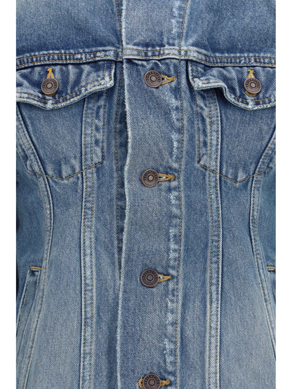 Balenciaga Hourglass denim Jacket - Dark Blue
