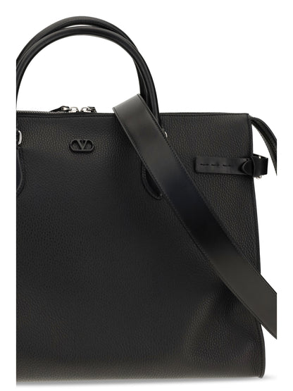 Valentino Garavani Large Antibes Top Handle Bag - Black