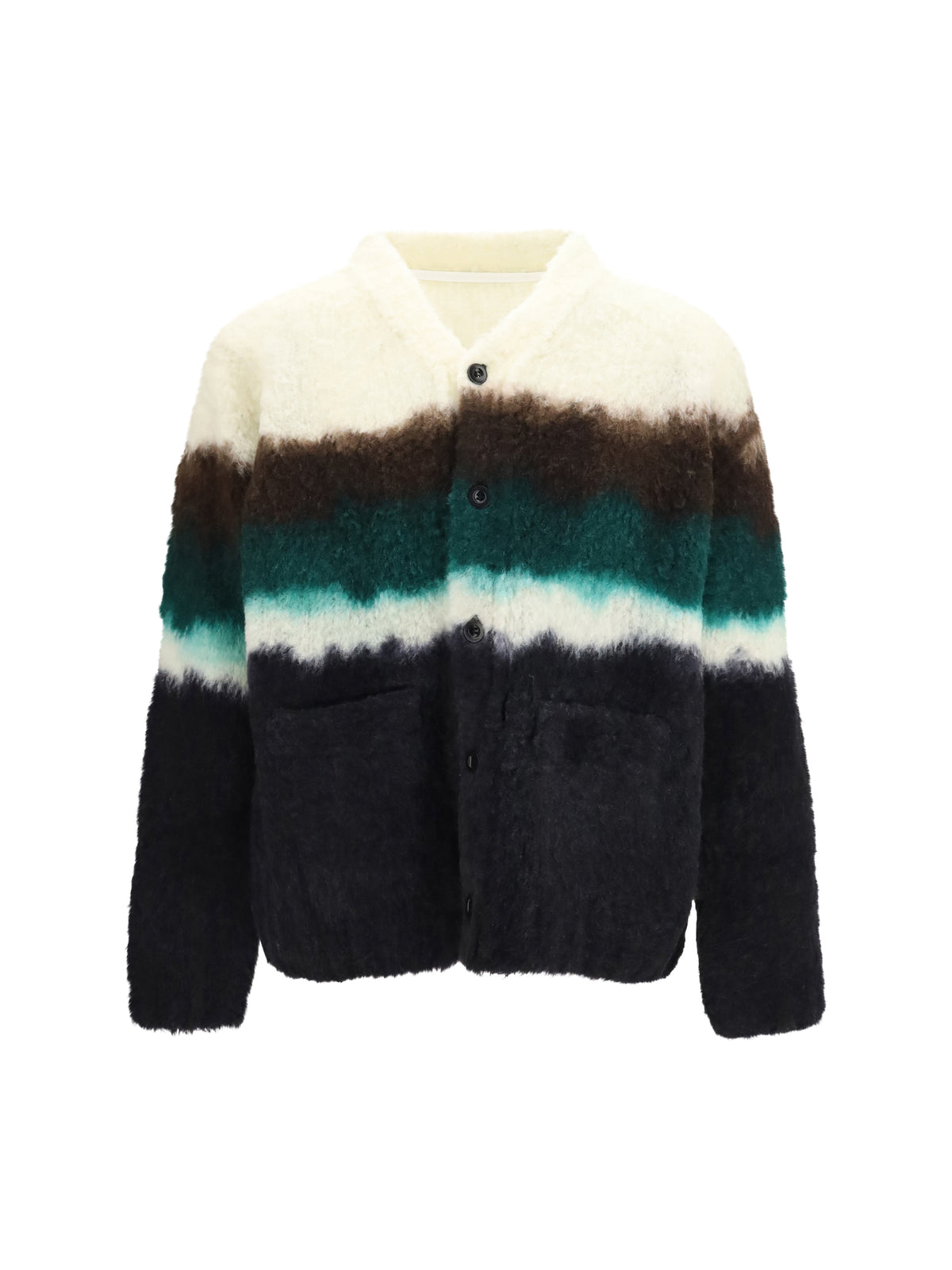 Sacai Chusen-dyed Cardigan - Black Multi