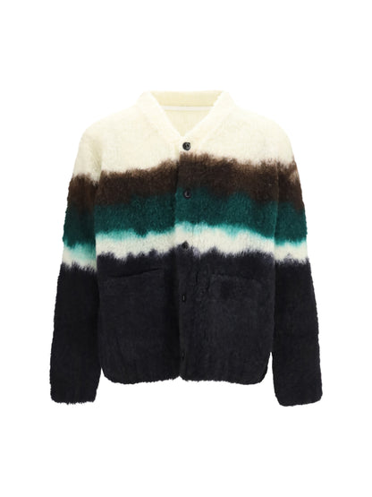 Sacai Chusen-dyed Cardigan - Black Multi