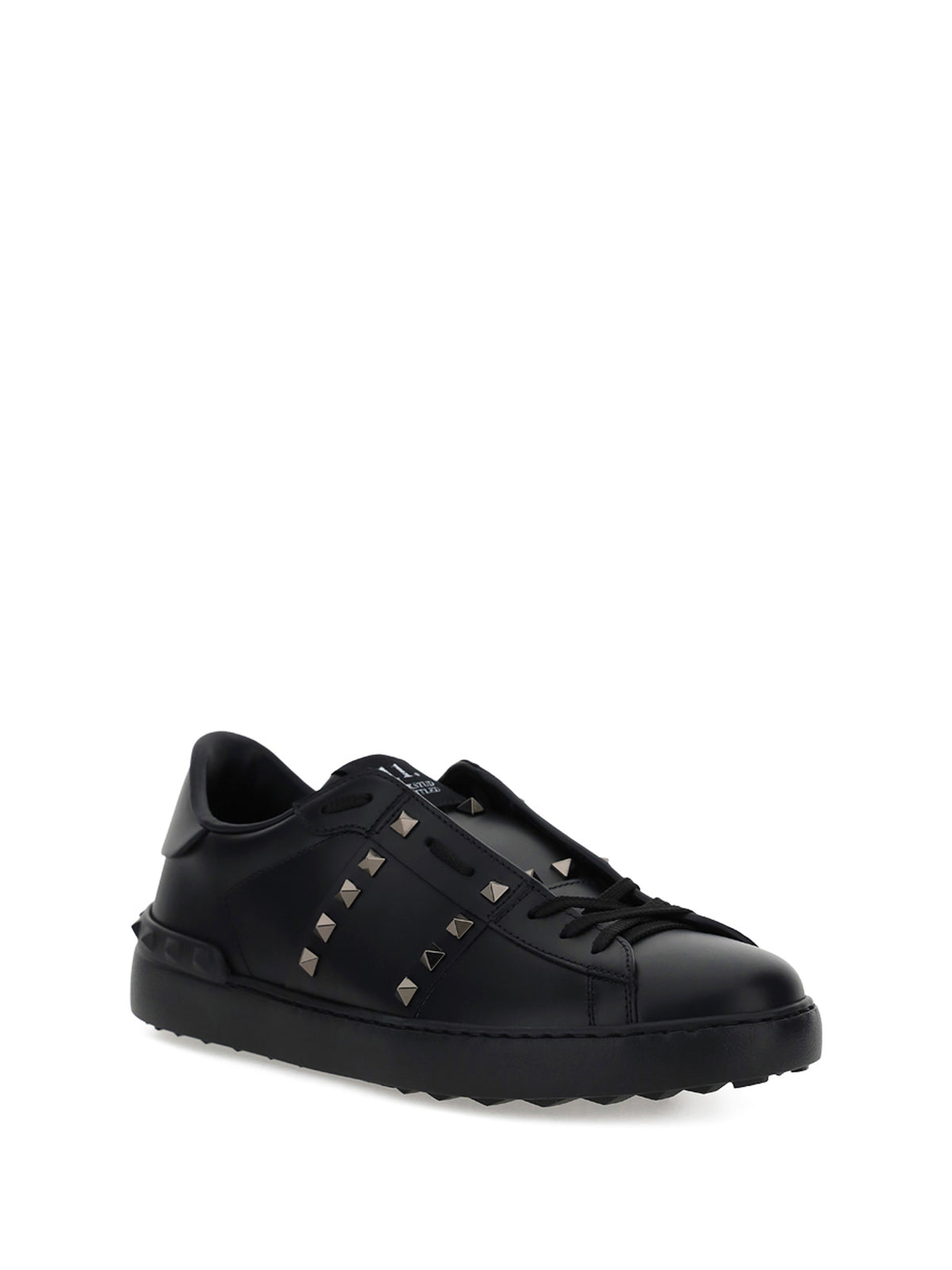 Valentino Garavani Rockstud Untitled calf leather Sneakers - Black/Black