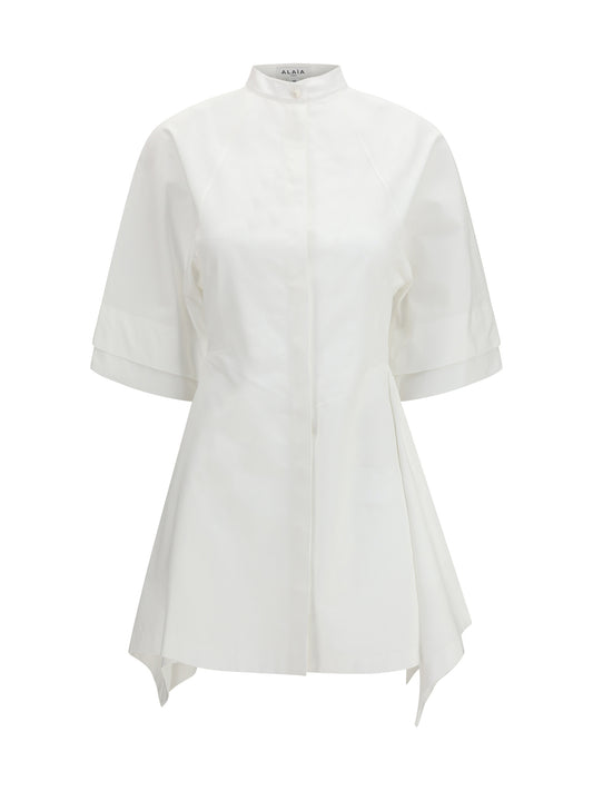 ALAÏA Panelled Poplin Dress