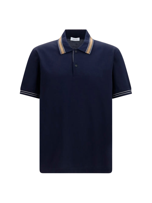 Ferragamo Cotton piqué Polo Shirt - Beige Patterned Medium