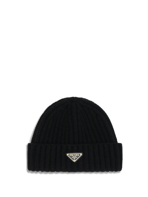 Prada Virgin wool Beanie Hat - Black