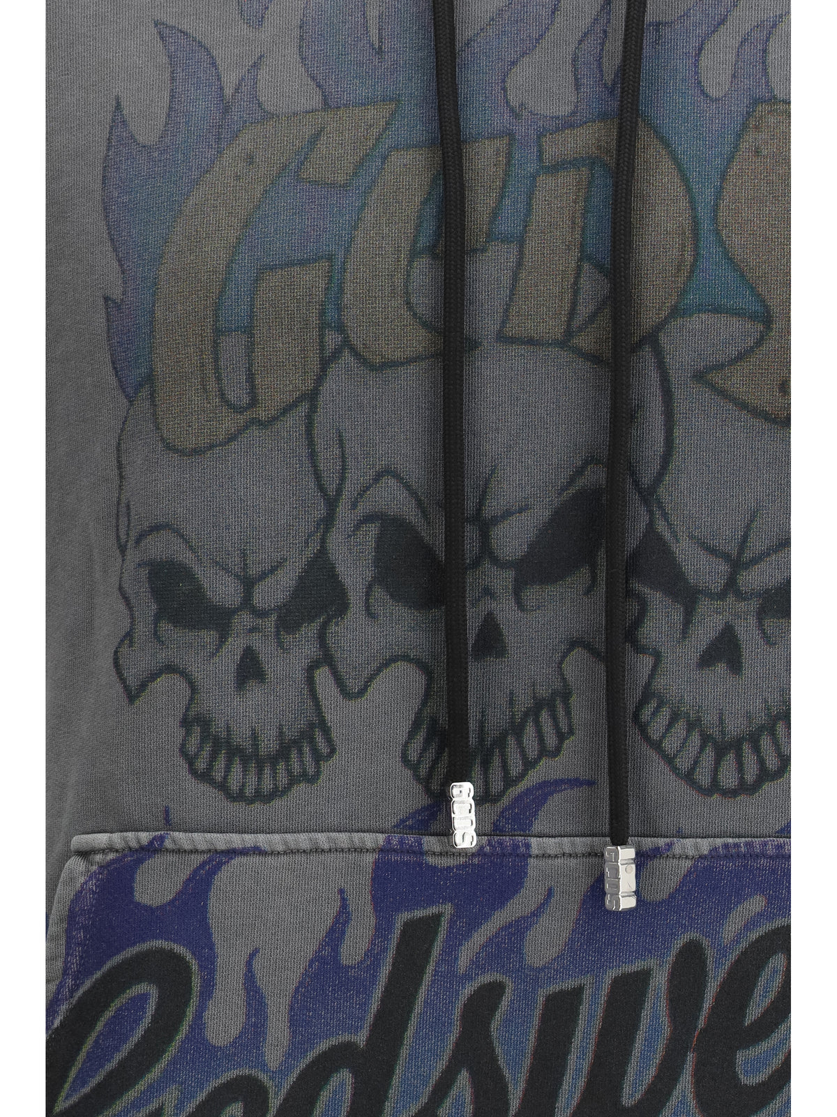 GCDS Hoodie with graphic print - Anthracite/Lilac