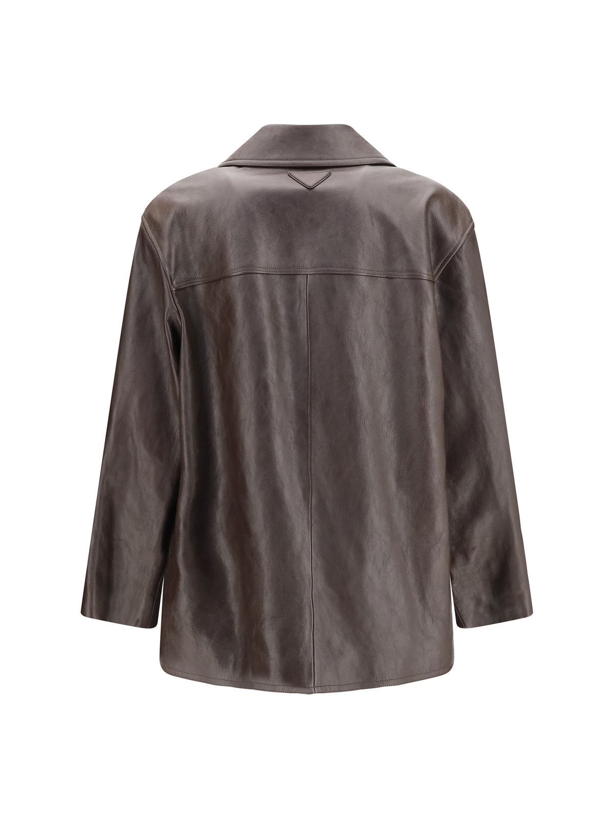 Prada Leather Caban Jacket - Caffe'