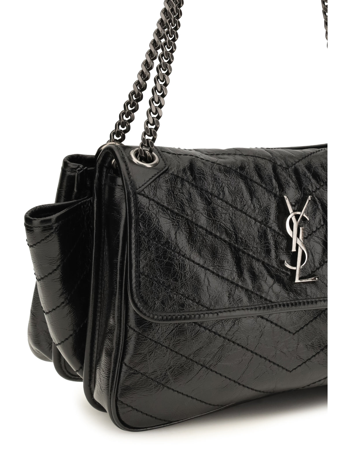 Saint Laurent Niki Tripouch Shoulder Bag - Black