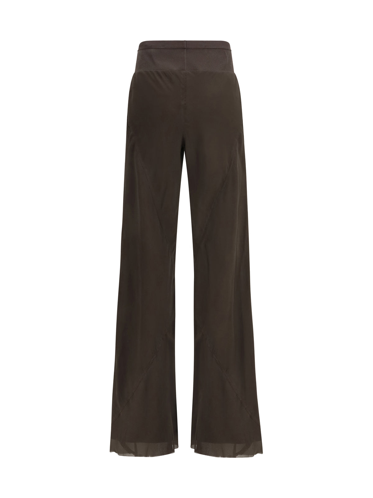 Rick Owens Bias Pants with a bias-cut - Dark Dust