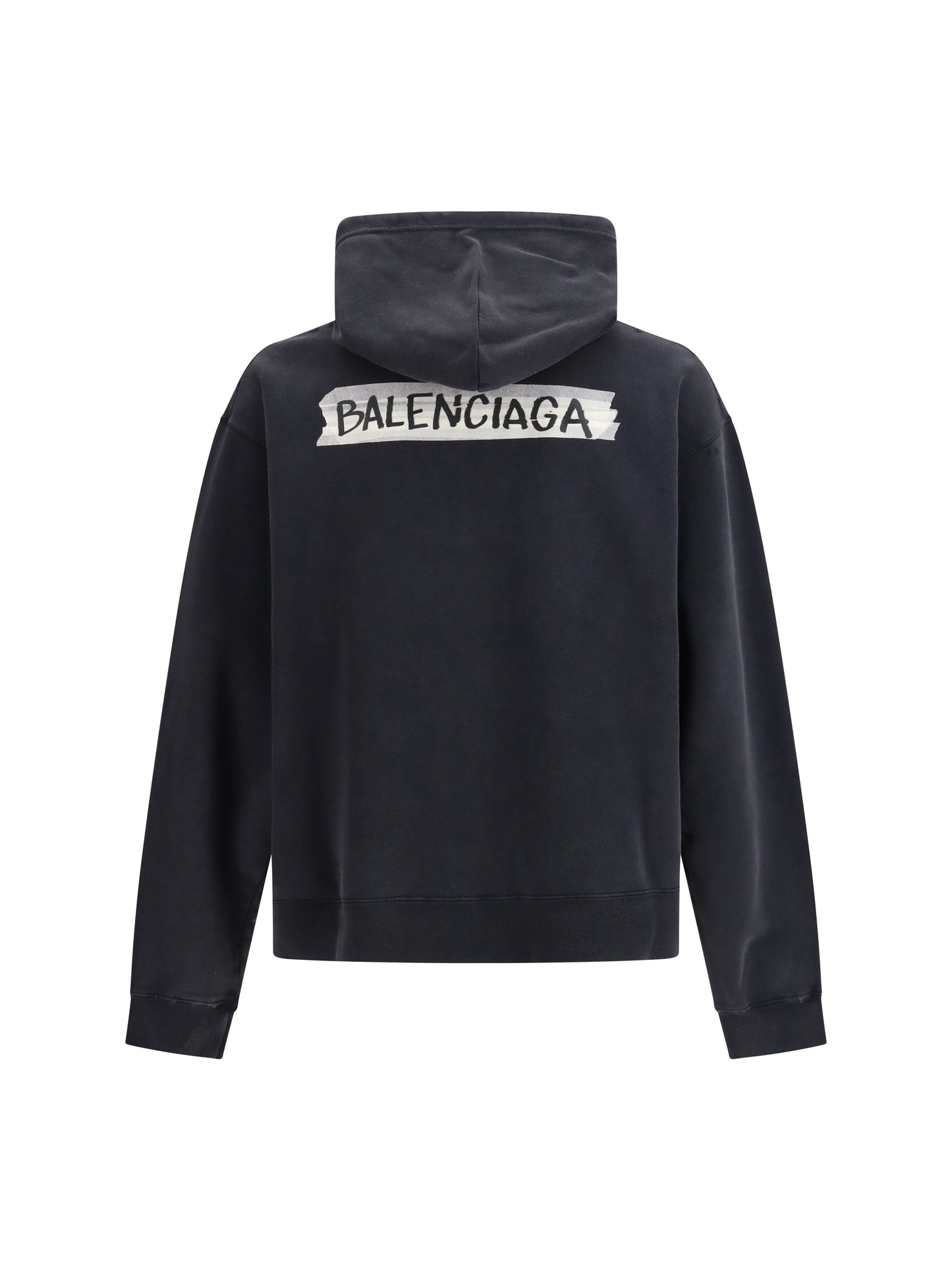 BALENCIAGA Masking Tape oversized zip-up Hoodie