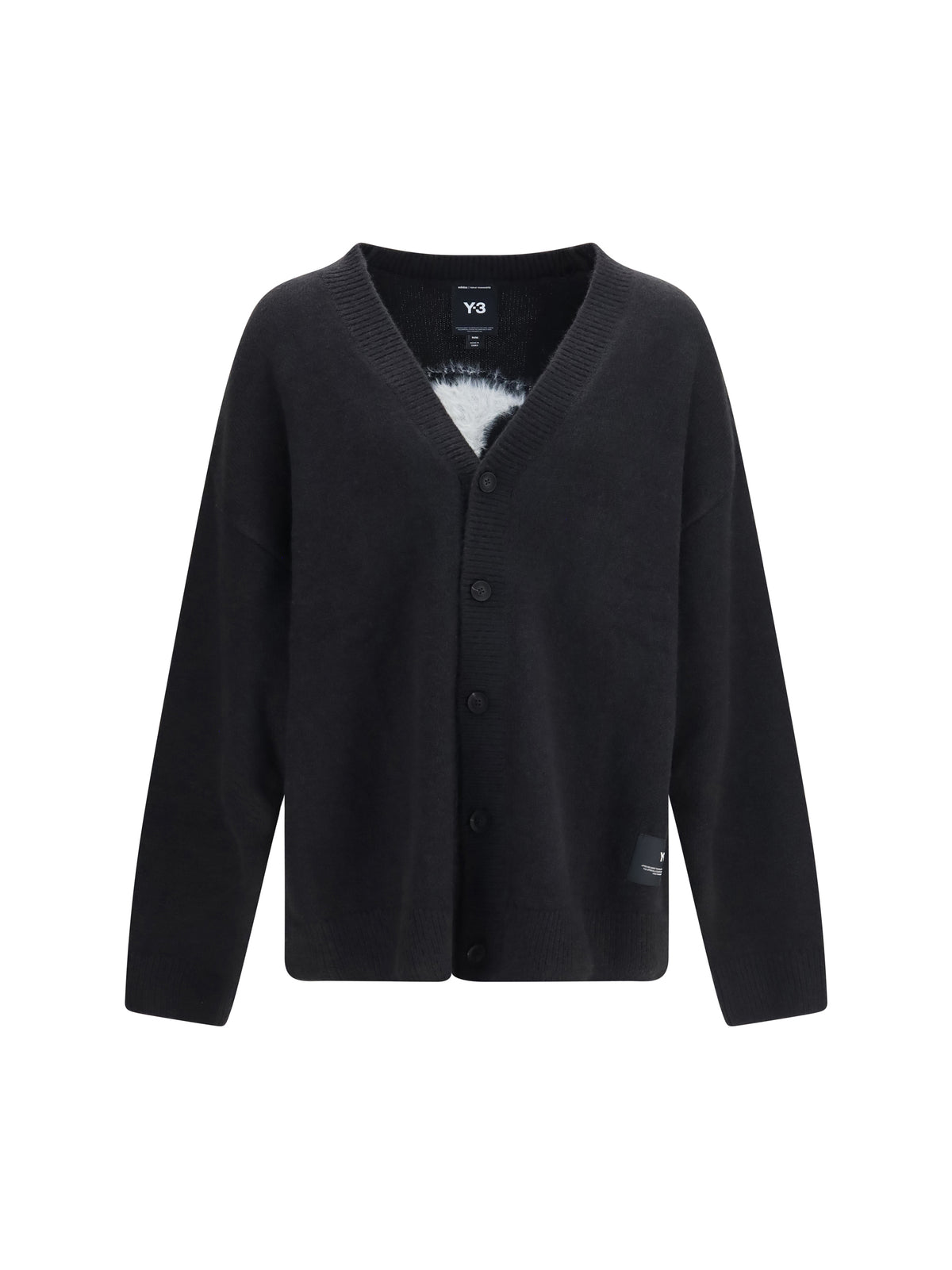 Y-3 Chito V-neck Cardigan with graphic back - Black