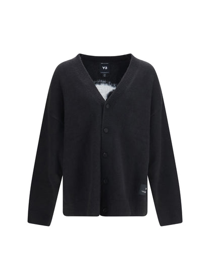 Y-3 Chito V-neck Cardigan with graphic back - Black