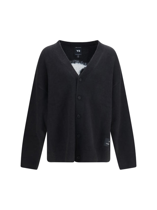 Y-3 Chito V-neck Cardigan with graphic back - Black