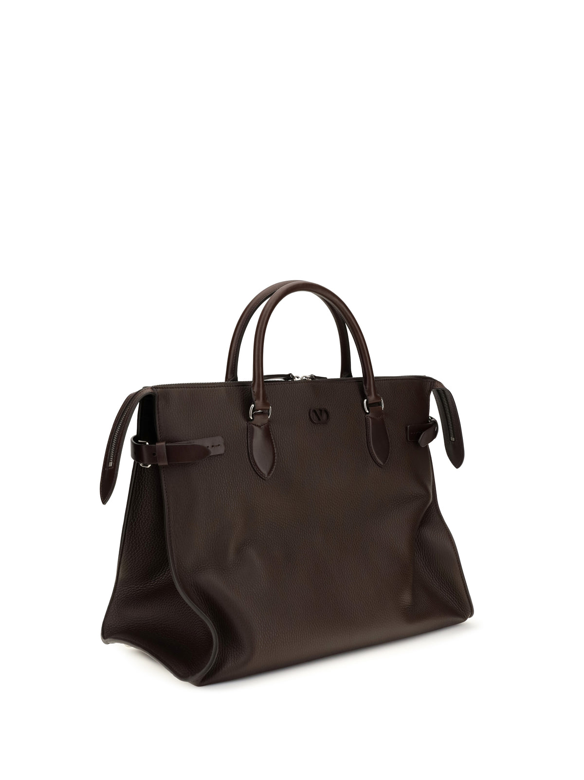 Valentino Garavani Large Antibes Top Handle Bag - Brown Dark/Oak Brown