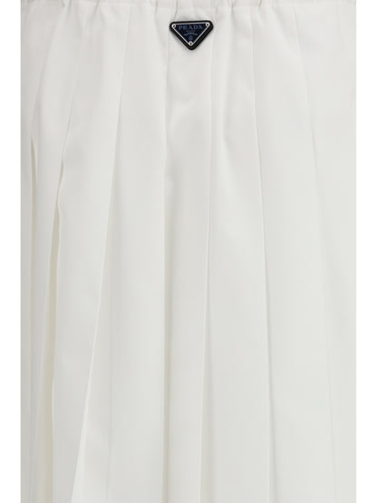 Prada Pleated jersey Skirt - White