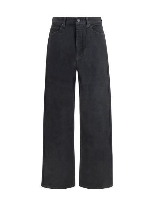Balenciaga High-rise straight-leg Jeans - Lt Vint Blck W Eff