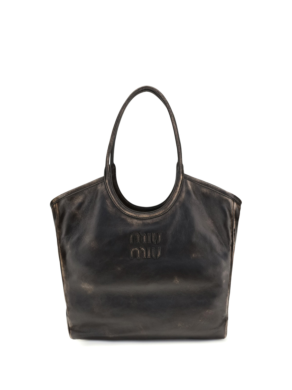 Miu Miu Ivy leather Tote Bag - Caffe'